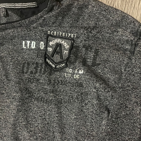 Buffalo BTL71 long sleeve 1/4 button shirt. Black. XL - Picture 4 of 5